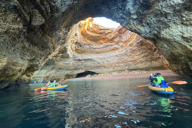 2-Hour Kayak through the Sea Caves of Benagil - When conditions change: tide, wind, and choppy water