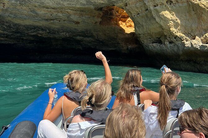 Boat trip along the Golden Coast and Benagil Caves - Algar Seco and Carvoeiro: cliffs, rock cuts, and photo angles
