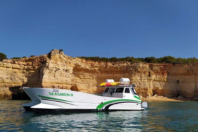 Catamaran Private Tour - Benagil & Marinha Beach - (28 PAX) - Stop 2: Praia da Marinha (1 hour) for Swimming, Relaxing, and Kayaks