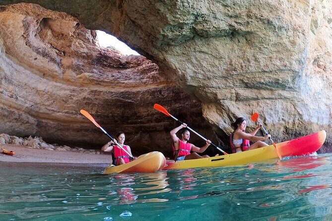 Kayak Tour to Benagil Cave & Marinha Beach - From Portimão - Entering Algar de Benagil and Nearby Coves (When Conditions Let You)