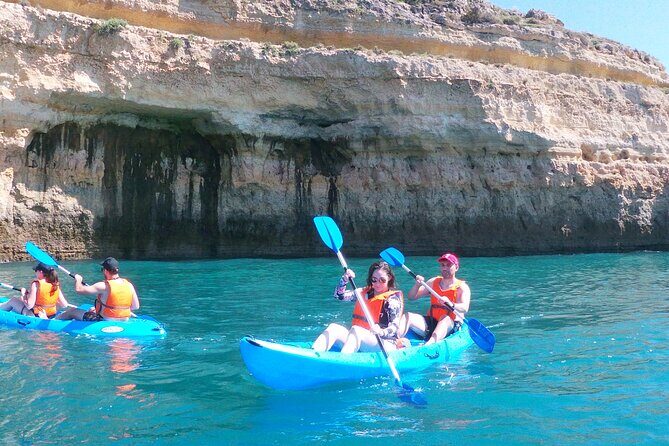 Kayaking Experience at Algarve Coastline Highlights Benagil caves - Stop-by-Stop: Benagil, Algar de Benagil, Praia da Marinha (and Back)