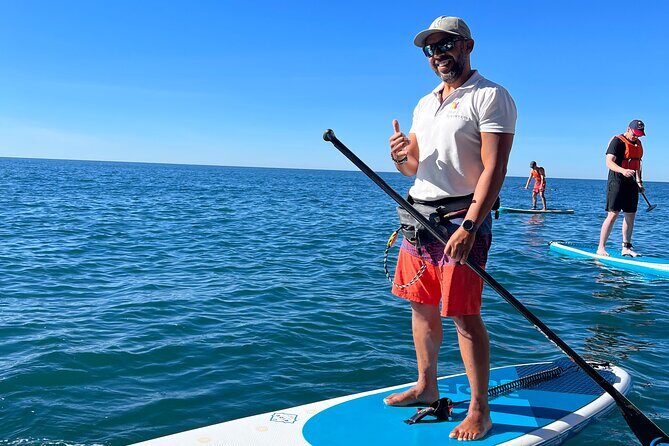 Paddleboarding adventure at Benagil caves - Carvalho Beach and the second look back toward Benagil