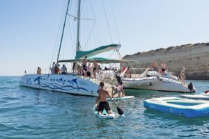 Portimao: Brunch and Benagil Caves - Catamaran Comfort: Sun Nets, Sea Air, and a Clear Plan