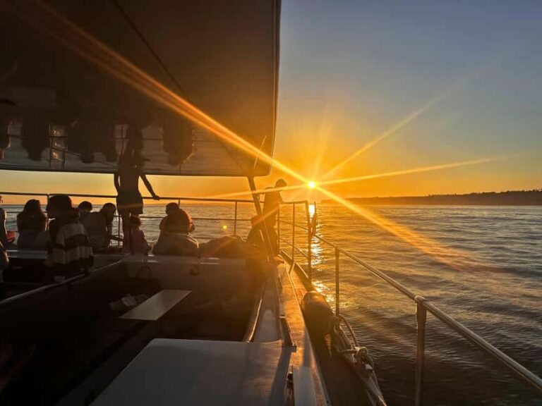 Portimao: Summer SUNSET Benagil Caves Tour | Eco Catamaran - Finding Pier M and Getting Ready for the 2.5-Hour Cruise