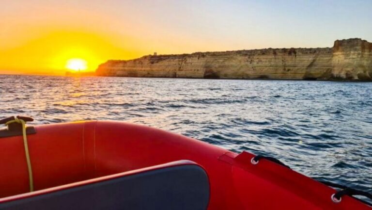 Portimão: Sunset Cruise to Benagil Cave - San Francisco de Portimão Dock: Boarding, Life Jackets, and Boat Rhythm