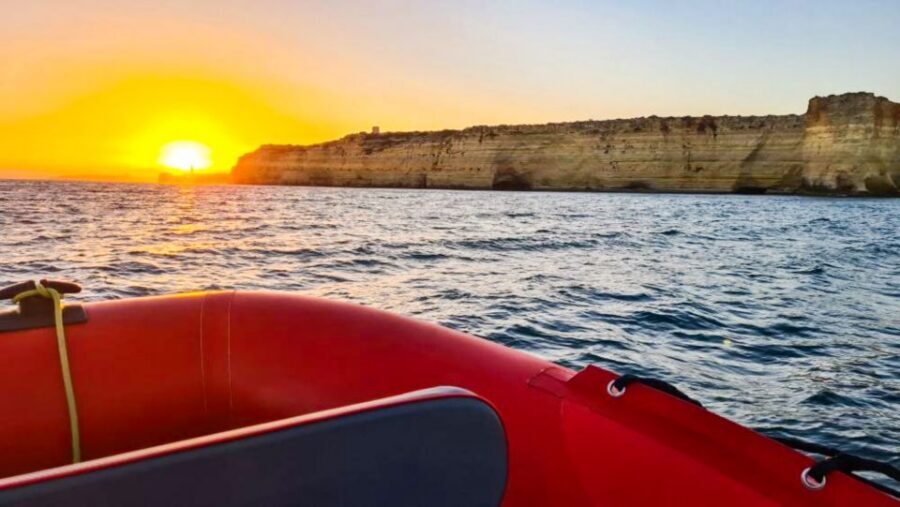 Portimão: Sunset Cruise to Benagil Cave - San Francisco de Portimão Dock: Boarding, Life Jackets, and Boat Rhythm
