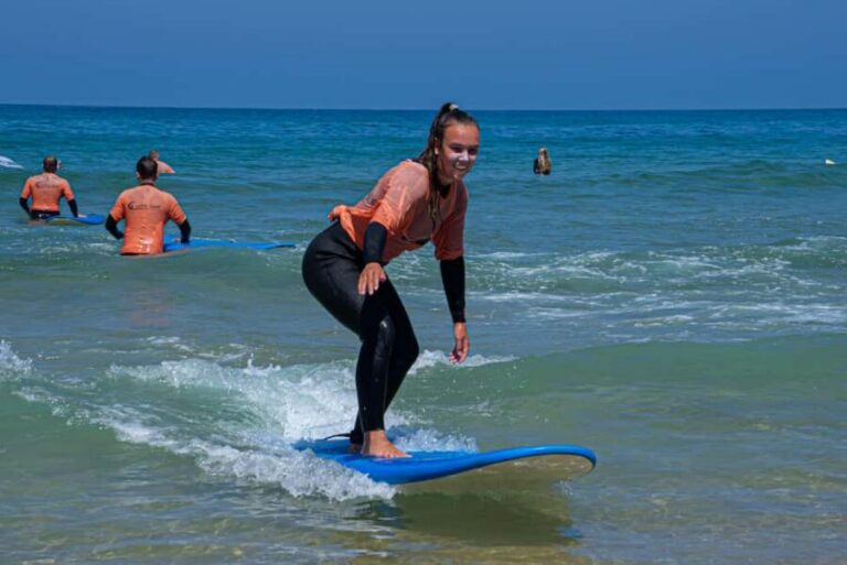 Surf Lesson Praia da Rocha - The 90-minute lesson flow, from warm-up to your first successful wave