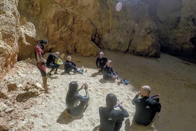 Visit Secret Caves, Hidden Beaches and Snorkel in Alvor, Portugal - Meeting at Praia do Alemão in Portimão: Easy Start, Clear Return