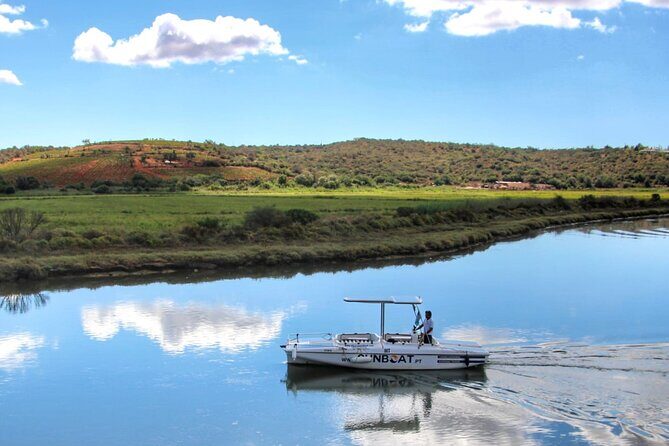 Visit Silves & Explore the Arade River | Eco-Friendly Solar Boat - Ferragudo from the water: Fort of São João and the river’s defenses